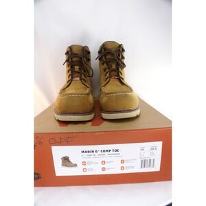 BRUNT Marin Leather Work Boots Mens 14 D EE Waterproof Comp Toe Brown 6" w Box